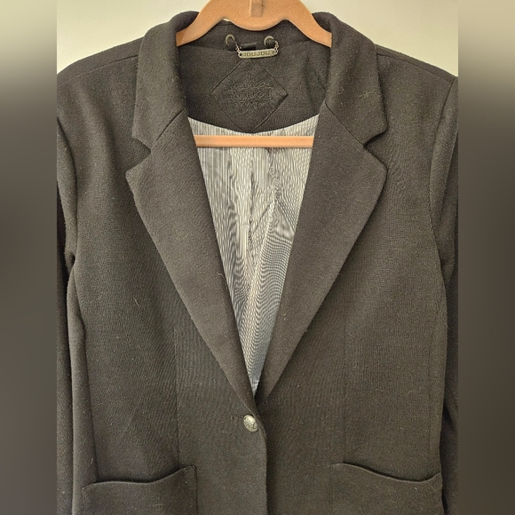 NWT - Jou Jou Soft & Cuddly Black Poly Blazer - Size 1X - Picture 5 of 8